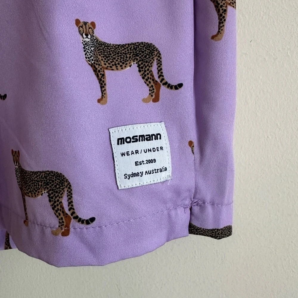 Mosmann Australia Once A Cheetah Swim Shorts Mens M NWOT Quick Dry Trunks